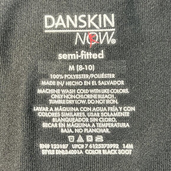 Danskin Black Long Sleeve V‑Neck Semi‑Fitted Top (M) - Picture 2 of 4